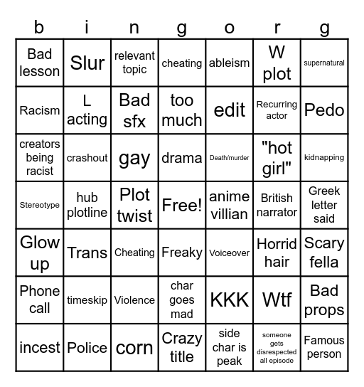 Tommorows teaching Bingo Card