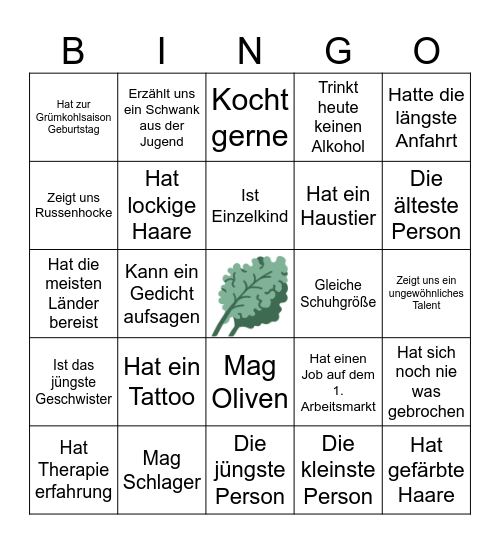Kohltour Bingo Card