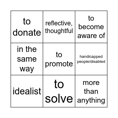 3 en raya Bingo Card