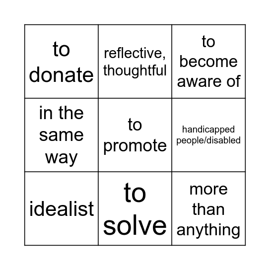 3 en raya Bingo Card