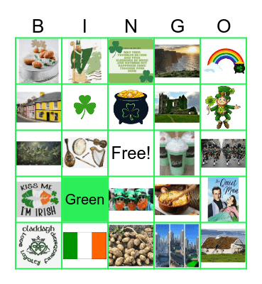 Saint Patrick's Day Bingo Card