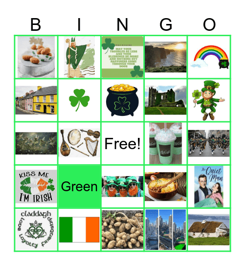 Saint Patrick's Day Bingo Card