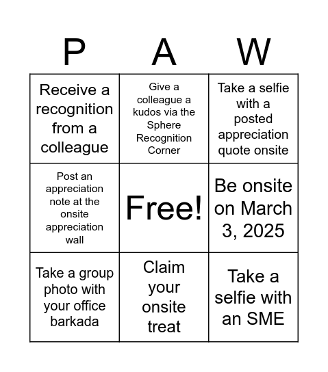 M.E.E.T. 2025 Bingo Card