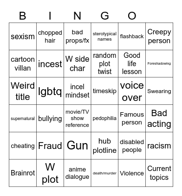 Tommorows teaching bingo Card