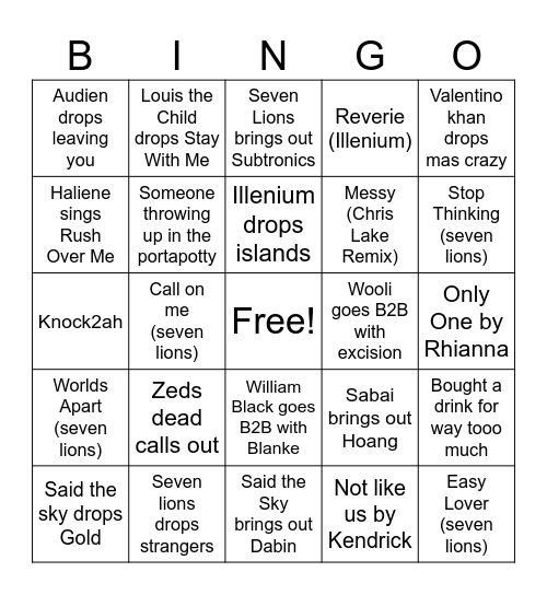 Beyond Bingo Card