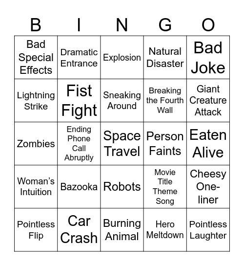 BINGOFLIX: Miss Congeniality Bingo Card