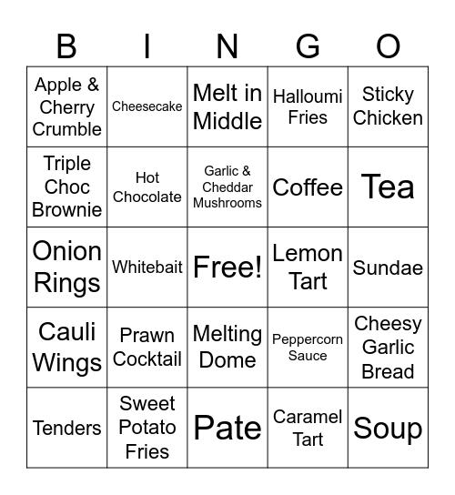 Upsell Bingo Card