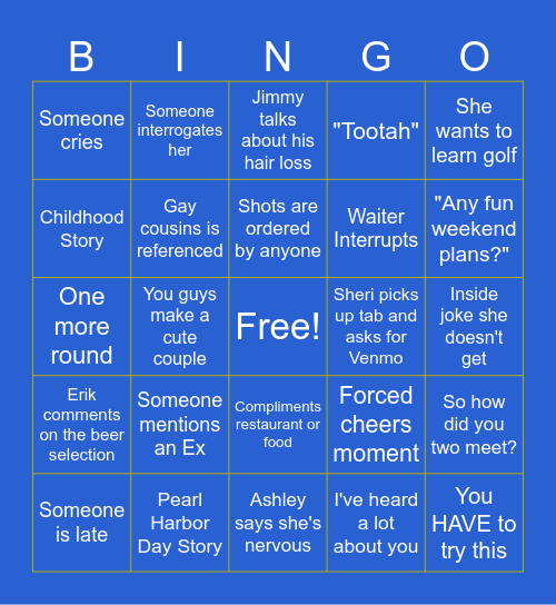 Telly's Bingo Night Bingo Card
