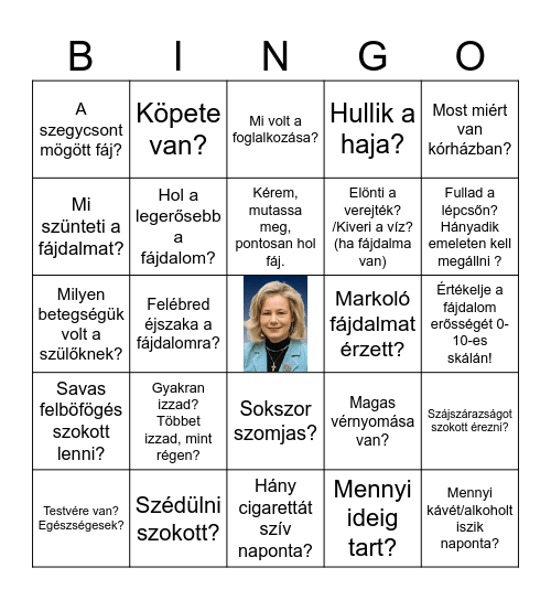 Anamnese Bingo Card