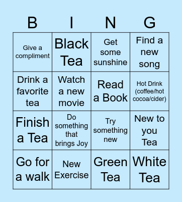 MARCH to Something New Bingo Card
