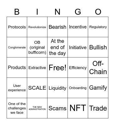 NERD JARGON Bingo Card