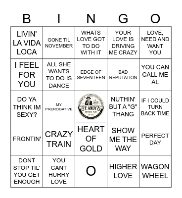GONE SOLO Bingo Card