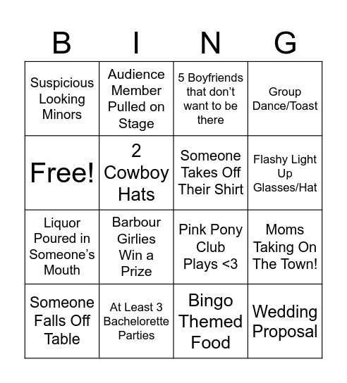 Bingo Loco Bingo Card