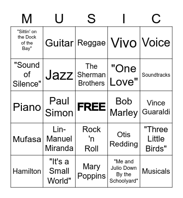 Composer Bingo 2024-2025 Bingo Card