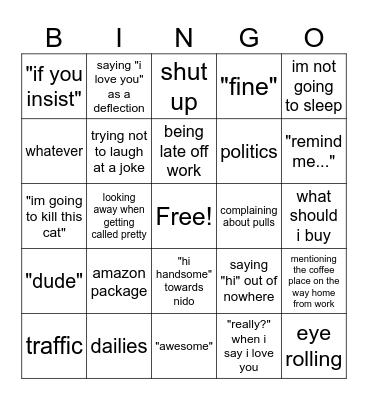 Ana Bingo Card