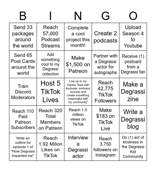 Bingo Card