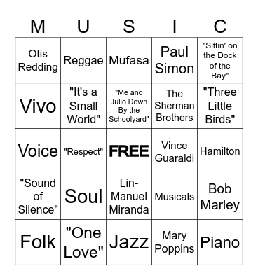 Composer Bingo 2024-2025 Bingo Card