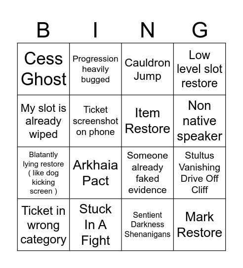 AL MOD BINGO Card