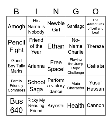 Friend Reunion Bingo Sheet Bingo Card