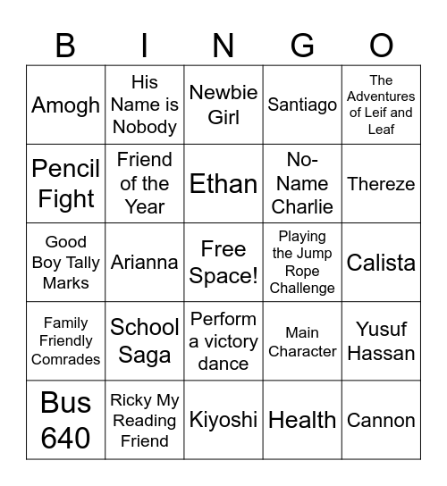 Friend Reunion Bingo Sheet Bingo Card
