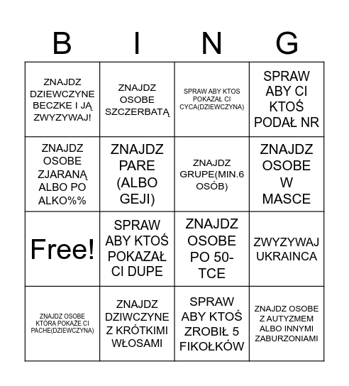 CIPEK DUMATOR Bingo Card