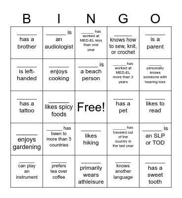 Wild Wild West Bingo Card