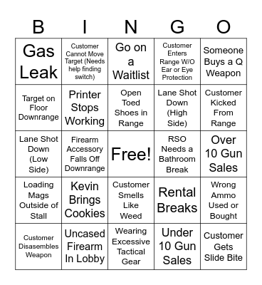 Range USA Bingo Card