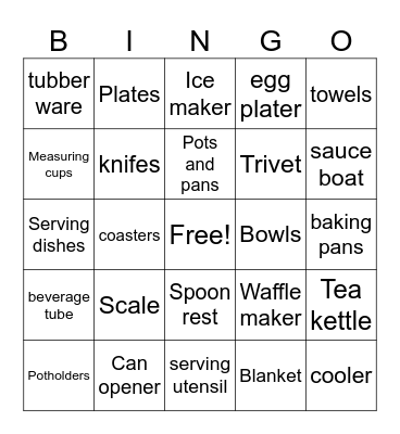 Madalyn Bridal Shower Bingo Card