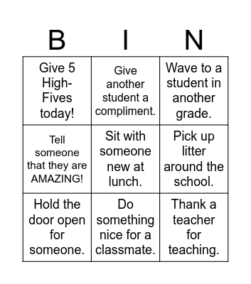 Bingo FUN! Bingo Card
