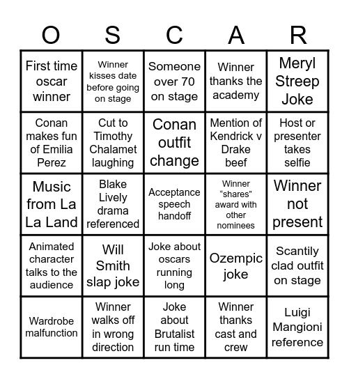 2025 Bingo Card