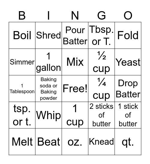 Montana Bingo Card