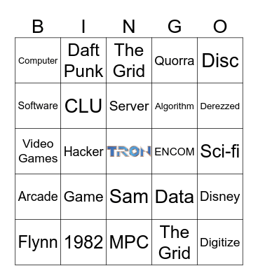 TRON Bingo Card