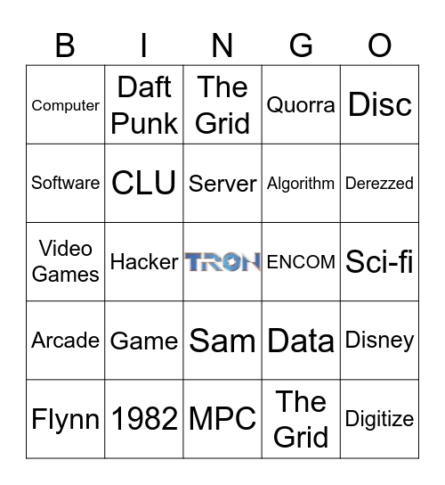 TRON Bingo Card