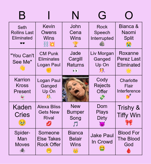 Elimination Chamber 2025 Bingo Card