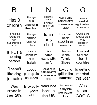 Awakening Nations Bingo Card