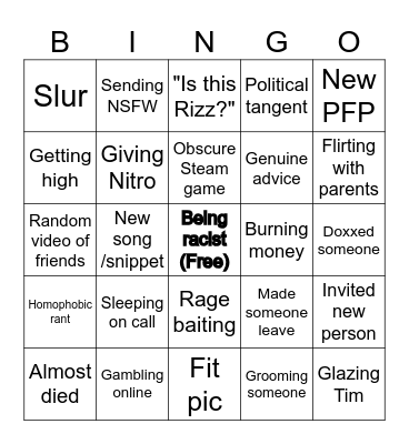 Nicolas Bingo Card Bingo Card