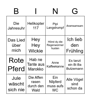 BABY Bingo Card