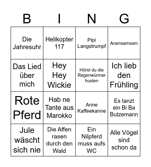 BABY Bingo Card