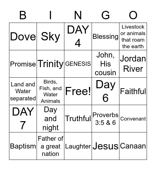 Abraham-Canaan-Trinity Bingo Card
