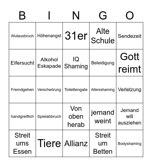 Sommerhaus der Normalos Bingo Card