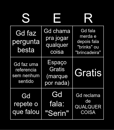 BINGO SERIN Bingo Card