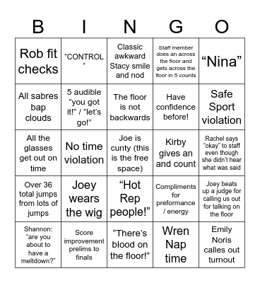 WIG HAS THE SAME LETTERS AS WGI TYPE BINGO Card