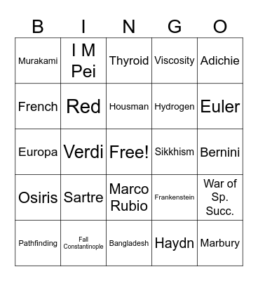 Bingo Card