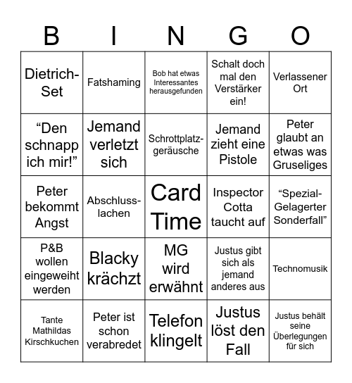 ???-BINGO Card