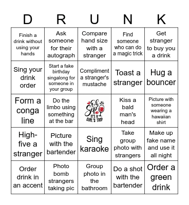 Sip Sip does NYC Bingo Card