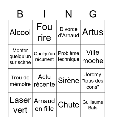 Test Bingo Card