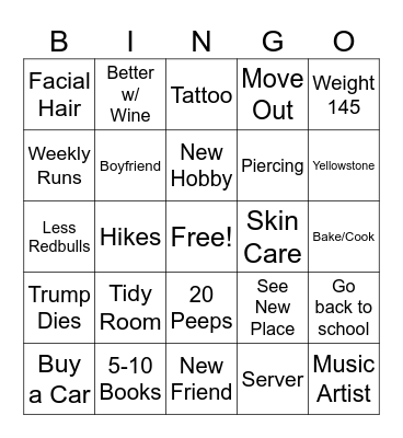 2025 Bingo Card