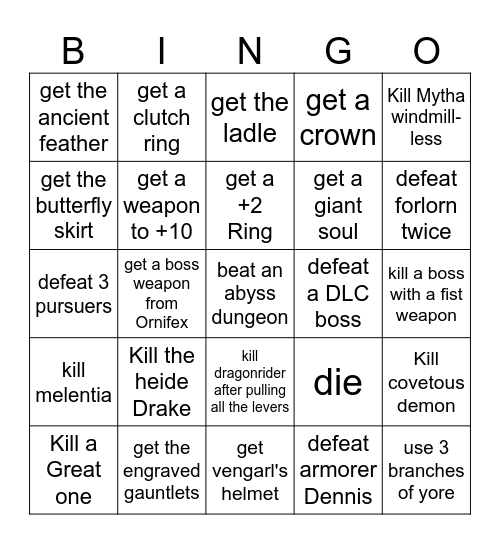 DS2 Bingo Card