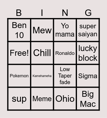 make popular things in infinite craft Bingo Card