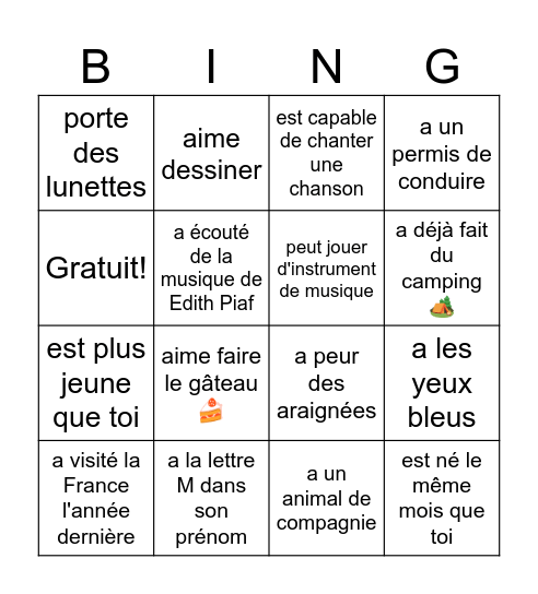 Bingo Card